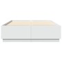 Estructura de cama madera de ingeniería blanca 140x200 cm de vidaXL, Camas y somieres - Ref: Foro24-3209702, Precio: 157,36 €...