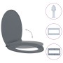 Tapa y asiento de váter con cierre suave ovalada gris de vidaXL, Asientos de inodoros y bidés - Ref: Foro24-145816, Precio: 2...