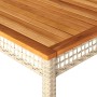 Synthetic rattan garden table with acacia wood in beige, measuring 180x90x75 cm. by vidaXL, Garden tables - Ref: Foro24-36628...