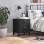 VIKEN black engineered wood bedside table by vidaXL, Nightstands - Ref: Foro24-374909, Price: 62,27 €, Discount: %