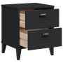 VIKEN black engineered wood bedside table by vidaXL, Nightstands - Ref: Foro24-374909, Price: 62,27 €, Discount: %