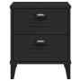 VIKEN black engineered wood bedside table by vidaXL, Nightstands - Ref: Foro24-374909, Price: 62,27 €, Discount: %