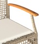 Garden bench with beige synthetic rattan cushion and acacia wood by vidaXL, garden benches - Ref: Foro24-366257, Price: 110,3...