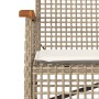 Garden bench with beige synthetic rattan cushion and acacia wood by vidaXL, garden benches - Ref: Foro24-366257, Price: 110,3...