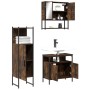 3-piece bathroom furniture set made of smoked oak plywood by vidaXL, Bathroom furniture - Ref: Foro24-3214697, Price: 168,09 ...