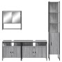 Set de muebles de baño 4 pzas madera contrachapada gris sonoma de vidaXL, Muebles de baño - Ref: Foro24-3214688, Precio: 253,...