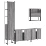 Set de muebles de baño 4 pzas madera contrachapada gris sonoma de vidaXL, Muebles de baño - Ref: Foro24-3214688, Precio: 253,...