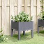 Jardinera con patas PP gris 40x40x42 cm de vidaXL, Maceteros y jardineras - Ref: Foro24-367886, Precio: 31,99 €, Descuento: %