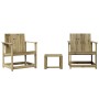 3-piece garden furniture set made of impregnated pine wood by vidaXL, Garden chairs - Ref: Foro24-832634, Price: 101,83 €, Di...