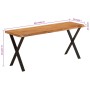 Solid acacia wood bench with natural edge, 105 cm. by vidaXL, Banks - Ref: Foro24-372757, Price: 96,67 €, Discount: %