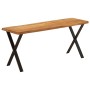 Solid acacia wood bench with natural edge, 105 cm. by vidaXL, Banks - Ref: Foro24-372757, Price: 96,67 €, Discount: %