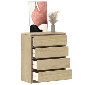 SAUDA solid pine wood chest of drawers in oak color 76.5x39x91 cm by vidaXL, Drawers - Ref: Foro24-377595, Price: 141,42 €, D...