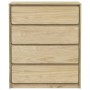 Cajonera SAUDA madera maciza de pino color roble 76,5x39x91 cm de vidaXL, Cajoneras - Ref: Foro24-377595, Precio: 141,42 €, D...