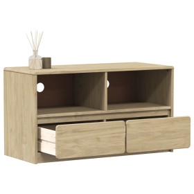 Mueble de TV SAUDA madera maciza pino color roble 99x43x55 cm de vidaXL, Muebles TV - Ref: Foro24-377597, Precio: 115,99 €, D...