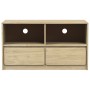 TV stand SAUDA made of solid pine wood in oak color 99x43x55 cm by vidaXL, TV Furniture - Ref: Foro24-377597, Price: 115,25 €...