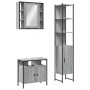 Set de muebles de baño 3 pzas madera contrachapada gris sonoma de vidaXL, Muebles de baño - Ref: Foro24-3214738, Precio: 206,...