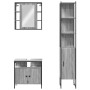 Set de muebles de baño 3 pzas madera contrachapada gris sonoma de vidaXL, Muebles de baño - Ref: Foro24-3214738, Precio: 206,...