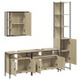 Juego de muebles de baño 4 pzas madera ingeniería roble Sonoma de vidaXL, Muebles de baño - Ref: Foro24-3214746, Precio: 295,...