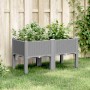 Jardinera con patas PP gris claro 80x40x42 cm de vidaXL, Maceteros y jardineras - Ref: Foro24-367892, Precio: 49,08 €, Descue...