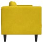 Sofá con cojines 2 plazas terciopelo amarillo de vidaXL, Sofás - Ref: Foro24-372638, Precio: 272,92 €, Descuento: %