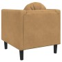 Sillón con cojín de cuero sintético de ante marrón de vidaXL, Sofás - Ref: Foro24-372631, Precio: 166,77 €, Descuento: %