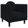 Sillón con cojín terciopelo negro de vidaXL, Sofás - Ref: Foro24-372627, Precio: 168,08 €, Descuento: %