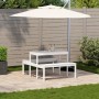 Picknicktisch aus massivem Kiefernholz weiß 110x134x75 cm von vidaXL, Gartentische - Ref: Foro24-832558, Preis: 99,63 €, Raba...