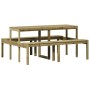 Picnic table made of impregnated pine wood, 160x134x75 cm. by vidaXL, Garden tables - Ref: Foro24-832566, Price: 143,28 €, Di...