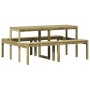 Mesa de pícnic madera pino impregnada 160x134x75 cm de vidaXL, Mesas de jardín - Ref: Foro24-832566, Precio: 143,28 €, Descue...