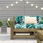 Garden sofa with armrest and side table made of treated wood. by vidaXL, Outdoor sofas - Ref: Foro24-844882, Price: 91,42 €, ...