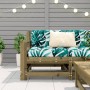 Garden sofa with armrests and cushion made of impregnated pine wood. by vidaXL, Outdoor sofas - Ref: Foro24-844924, Price: 85...