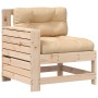 Garden sofa with armrests and solid pine wood cushion. by vidaXL, Outdoor sofas - Ref: Foro24-844913, Price: 82,61 €, Discoun...