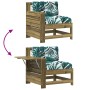 Garden sofa with armrests and cushion made of impregnated pine wood. by vidaXL, Outdoor sofas - Ref: Foro24-844918, Price: 11...