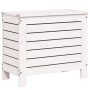 Solid white pine garden stool 62x31.5x52 cm by vidaXL, Outdoor sofas - Ref: Foro24-844889, Price: 60,35 €, Discount: %