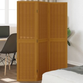 Three-panel solid paulownia wood room divider in brown. by vidaXL, Room dividers - Ref: Foro24-358813, Price: 80,32 €, Discou...