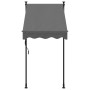 Retractable awning made of anthracite gray fabric and steel, measuring 100x150 cm. by vidaXL, Awnings - Ref: Foro24-368736, P...