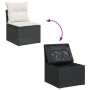 Set de muebles de jardín 5 pzas y cojines ratán sintético negro de vidaXL, Conjuntos de jardín - Ref: Foro24-3256329, Precio:...