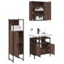 Set de muebles de baño 3 pzas madera contrachapada roble marrón de vidaXL, Muebles de baño - Ref: Foro24-3214759, Precio: 190...