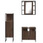 Set de muebles de baño 3 pzas madera contrachapada roble marrón de vidaXL, Muebles de baño - Ref: Foro24-3214759, Precio: 190...