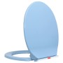 Ovaler blauer Toilettendeckel mit Schnellverschluss und Soft-Close von vidaXL, Toiletten- und Bidetsitze - Ref: Foro24-145823...