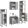 Set mit 4 Stück Badezimmerschrank Sperrholz Sonoma Grau von vidaXL, Badezimmermöbel - Ref: Foro24-3214773, Preis: 270,99 €, R...