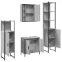 Set mit 4 Stück Badezimmerschrank Sperrholz Sonoma Grau von vidaXL, Badezimmermöbel - Ref: Foro24-3214773, Preis: 270,99 €, R...