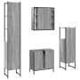 Set mit 4 Stück Badezimmerschrank Sperrholz Sonoma Grau von vidaXL, Badezimmermöbel - Ref: Foro24-3214773, Preis: 270,99 €, R...