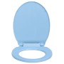 Ovaler blauer Toilettendeckel mit Schnellverschluss und Soft-Close von vidaXL, Toiletten- und Bidetsitze - Ref: Foro24-145823...