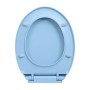 Ovaler blauer Toilettendeckel mit Schnellverschluss und Soft-Close von vidaXL, Toiletten- und Bidetsitze - Ref: Foro24-145823...