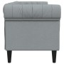 Sofá Chesterfield de 3 plazas tela gris claro de vidaXL, Sofás - Ref: Foro24-372556, Precio: 304,85 €, Descuento: %