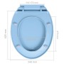 Ovaler blauer Toilettendeckel mit Schnellverschluss und Soft-Close von vidaXL, Toiletten- und Bidetsitze - Ref: Foro24-145823...