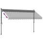 Toldo retráctil de tela y acero gris antracita 350x150 cm de vidaXL, Toldos - Ref: Foro24-368741, Precio: 104,19 €, Descuento: %