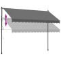 Retractable awning made of anthracite gray fabric and steel, measuring 350x150 cm. by vidaXL, Awnings - Ref: Foro24-368741, P...