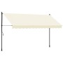 Retractable cream fabric and steel awning 350x150 cm by vidaXL, Awnings - Ref: Foro24-368748, Price: 84,89 €, Discount: %